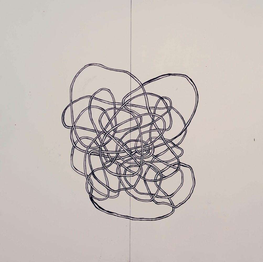 Alicia McCarthy
Untitled,&amp;nbsp;2020
House paint and Krink on wood, in two parts
​96 x 96 inches

&amp;nbsp;