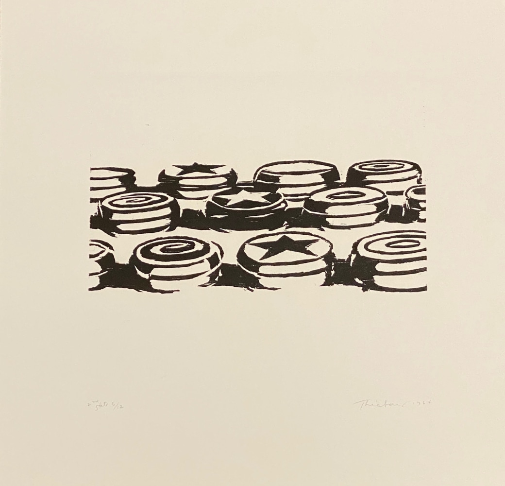 Yo-Yos (State II),&amp;nbsp;1964
Woodcut
Image: 4 3/4 x 11 3/4 inches
Sheet: 12 3/4 x 15 3/4 inches
Edition of 12

SOLD