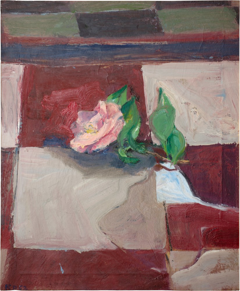 Richard Diebenkorn
Studio Floor-Camellia, 1962
Oil on canvas
26 3/8 x 21 3/4 inches
&amp;copy; Richard Diebenkorn Foundation