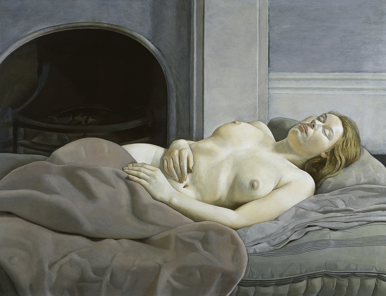 Lucian Freud,&amp;nbsp;Sleeping Nude, 1950, oil on canvas, 30 x 40 inches&amp;nbsp;&amp;copy; The Lucian Freud Archive / Bridgeman Images.