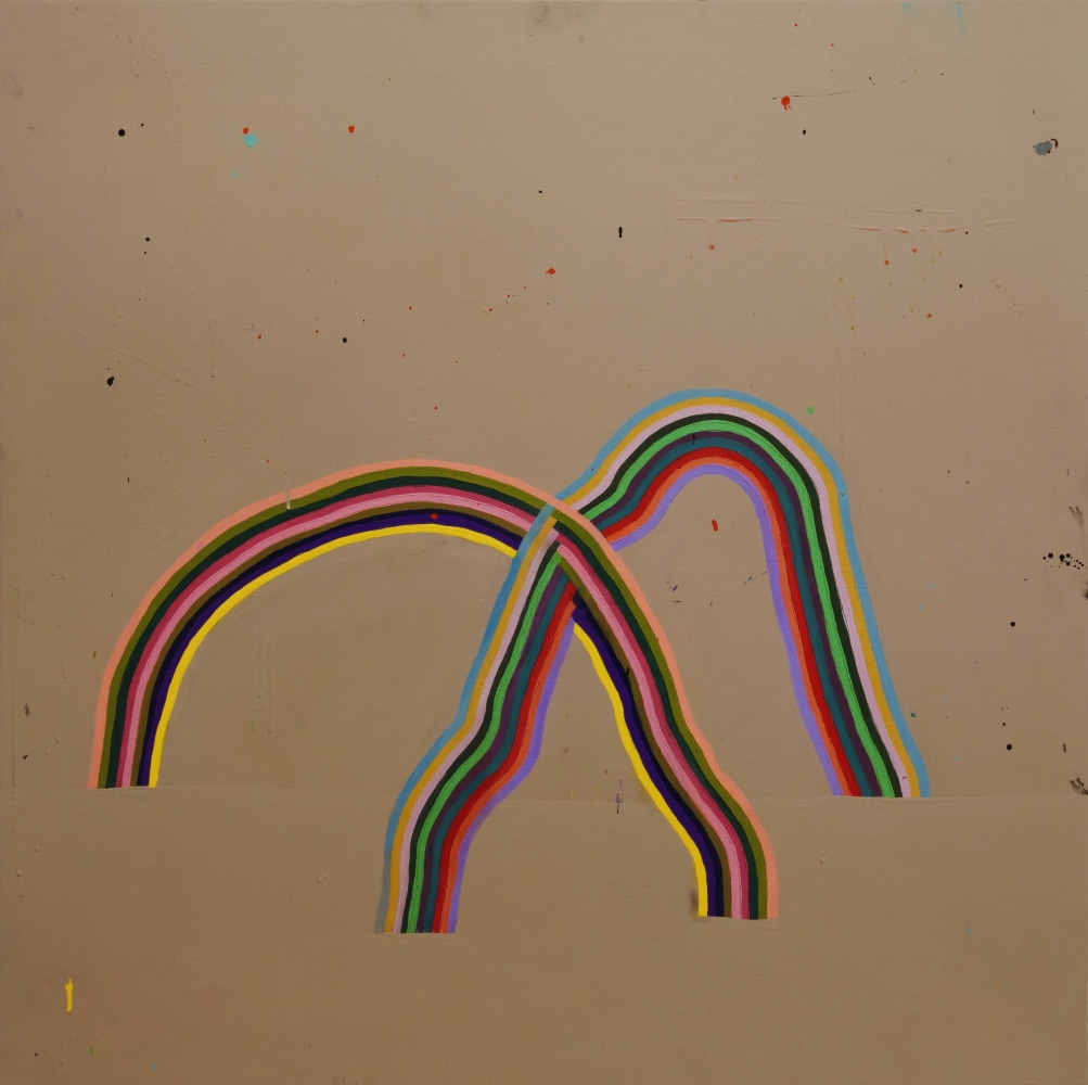 Alicia McCarthy
Untitled,&amp;nbsp;2020
Gouache, spray paint and house paint on wood
36 x 36 inches

&amp;nbsp;