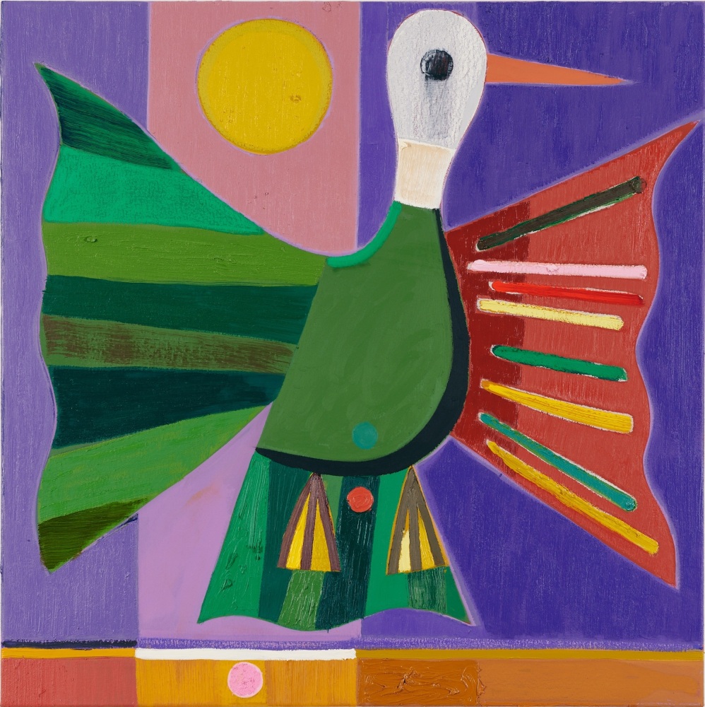 Austin Eddy
The Young Bird In Flight Beyond The Pale., 2020
Oil, flashe, colored pencil, and paper on canvas
26 x 26 inches

​SOLD