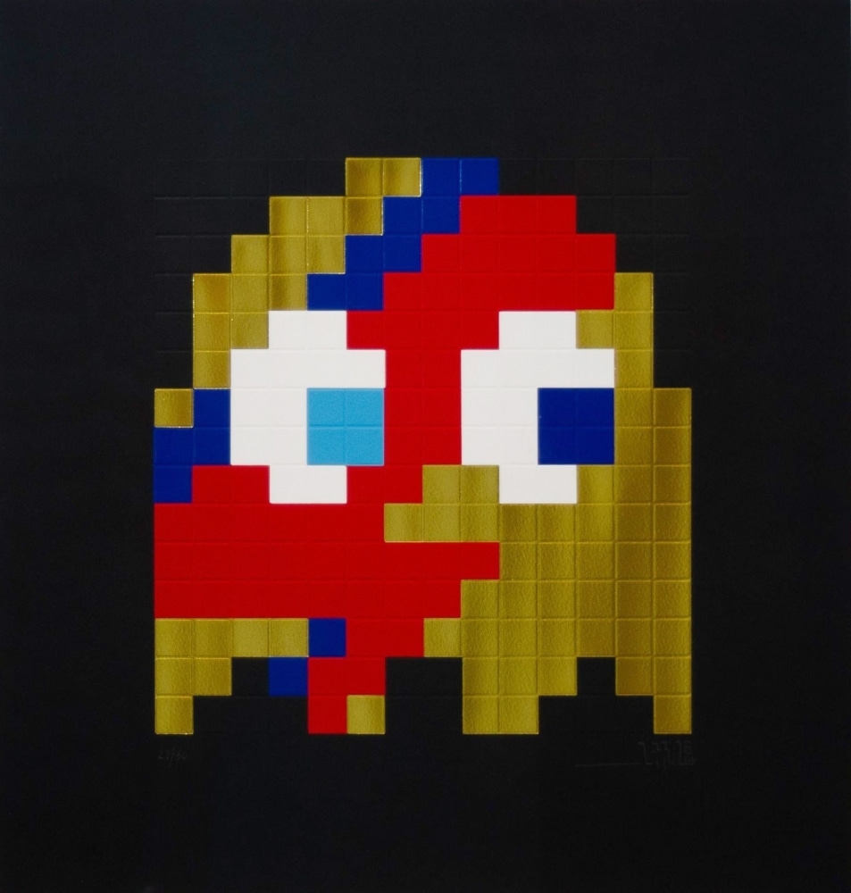 Aladdin Sane VIP (Gold),&amp;nbsp;2014
Embossed screenprint with foil on paper
17 5/8 x 18 3/8&amp;nbsp;inches (44.9&amp;nbsp;x 46.8&amp;nbsp;cm)
Edition of 30
Signed | Numbered&amp;nbsp;