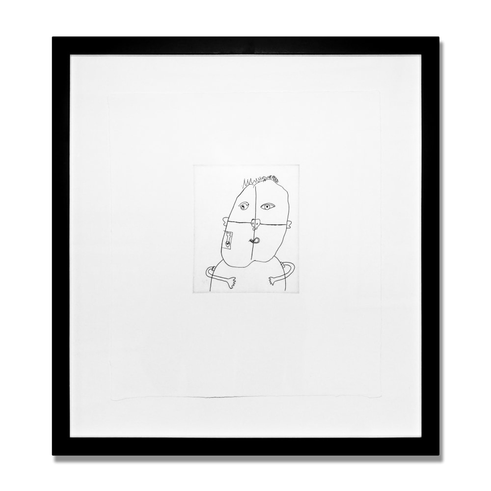 Untitled (with Sean Kalish) A, 1989

Etching on paper

14 x 12 1/2 in. (35.6 x 31.8 cm)

Edition of 33

Signed, stamped and authenticated by the Executor of the Keith Haring Estate