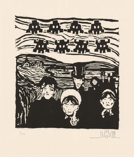 Hypnosis, 2011
Woodcut on paper
11&amp;nbsp;3/4&amp;nbsp;x 9 3/4&amp;nbsp;inches (25 x 30&amp;nbsp;cm)
Edition of 2 PP
Signed | Numbered&amp;nbsp;