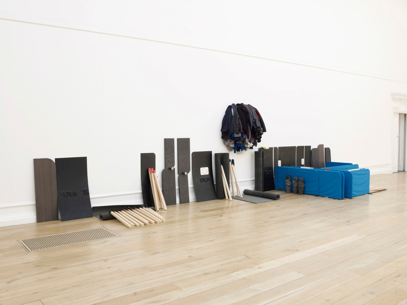 shelter, 2011
marble slabs, cans, wood, paint, clothes, metal guardrails, fabric
variable&amp;nbsp;dimensions&amp;nbsp;

&amp;nbsp;

&amp;nbsp;