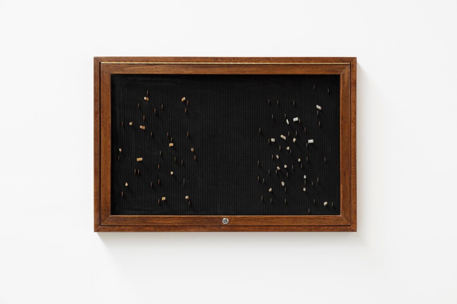 	gabriel kuri	coin and cigarette butt board hs-rp01, 2014	installation view of&amp;nbsp;xyla&amp;ntilde;ynu. taller de los viernes, kurimanzutto, mexico city, 2016