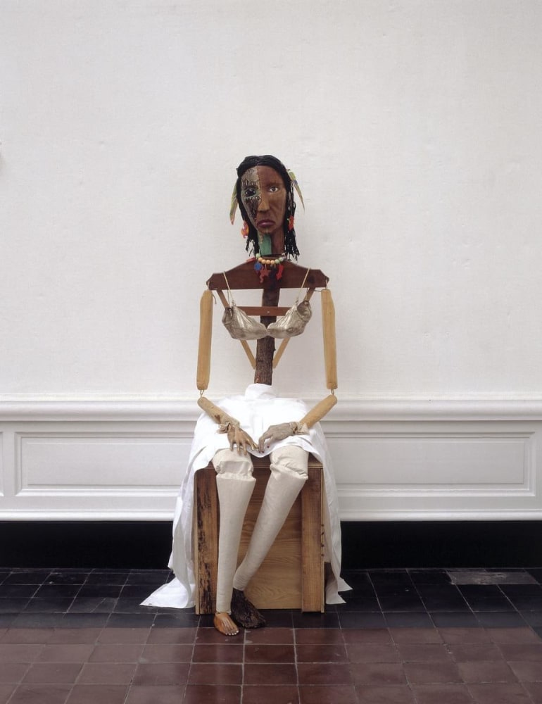 la malinche, 1988-1991
madera, algod&amp;oacute;n, piel de serpiente, acuarela, poliester, metal
168 x 56 x 84 cm

&amp;nbsp;

&amp;nbsp;