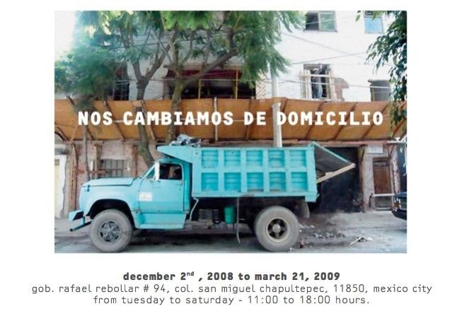 	invitation for the inaguration of the new space, 2008