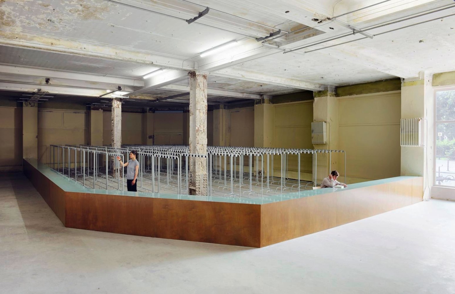 zone, 2010
functional oversized cloakroom and two performers
installation and performance at 6th berlin biennale, berlin

&amp;nbsp;

&amp;nbsp;