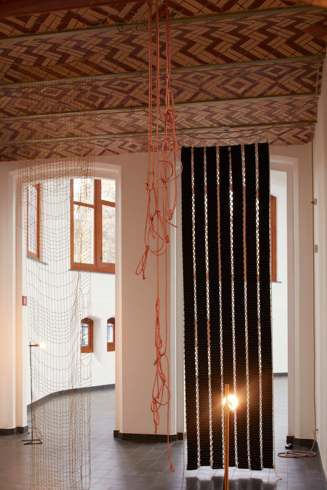 i stand like a mirror before you, 2015

leather, cotton rope

variable dimensions
installation view of&amp;nbsp;i stand like a mirror before you,&amp;nbsp;kiosk, ghent, belgium, 2015

&amp;nbsp;