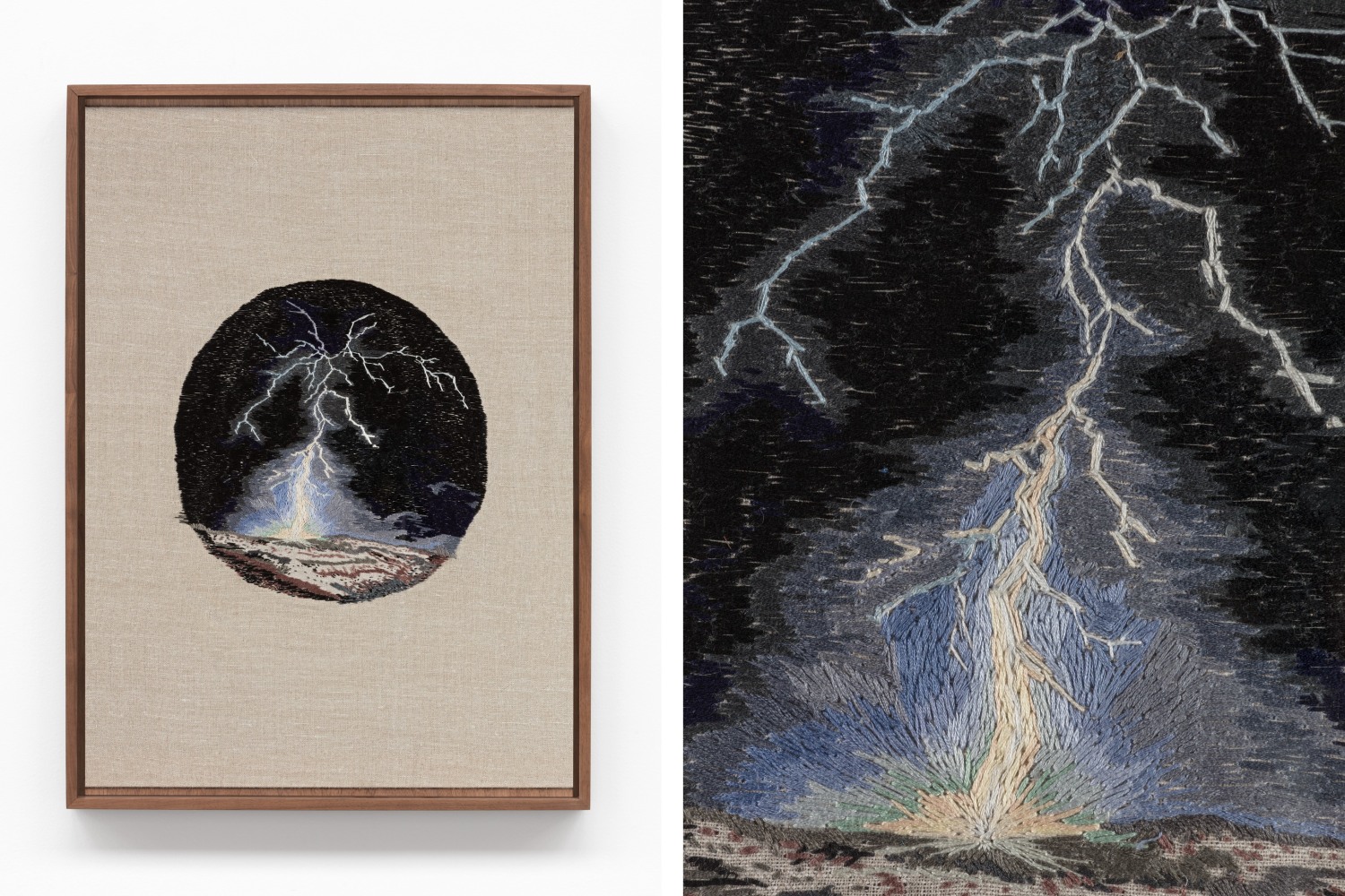 instante i, 2012
cotton thread on black velvet, hand embroidery by dami&amp;aacute;n ortega
40.55 x 30.71 in.