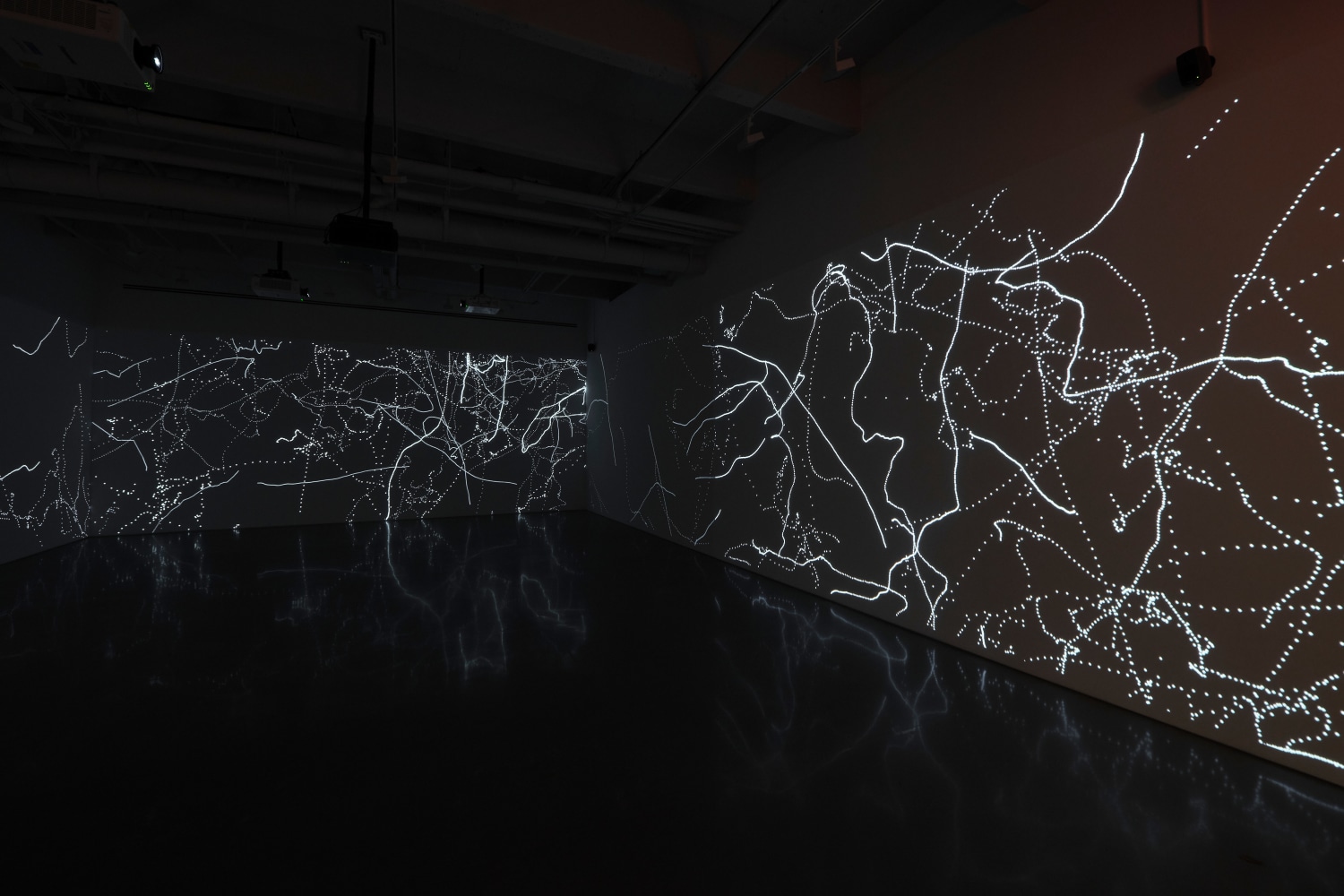 installation view soundwalk collective &amp;amp; patti smith: correspondences, kurimanzutto new york, 2025. photo: zach hyman