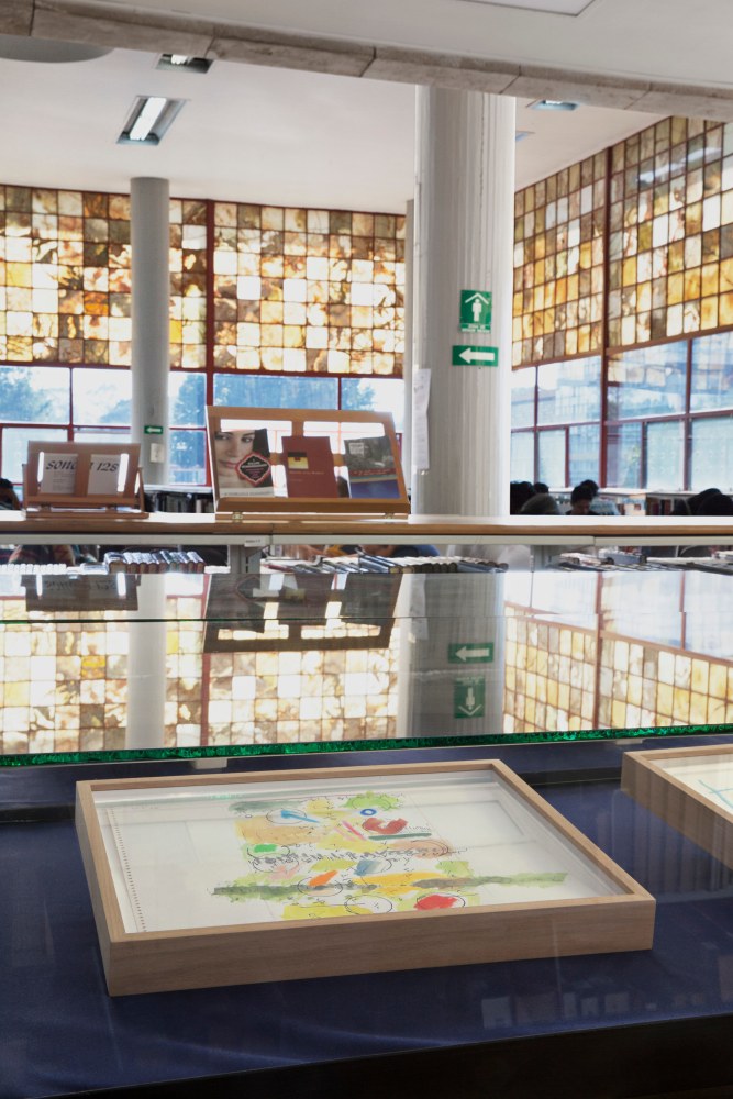 etel adnan, album &amp;agrave; dessins, central library, universidad nacional aut&amp;oacute;noma de m&amp;eacute;xico, mexico city, 2017