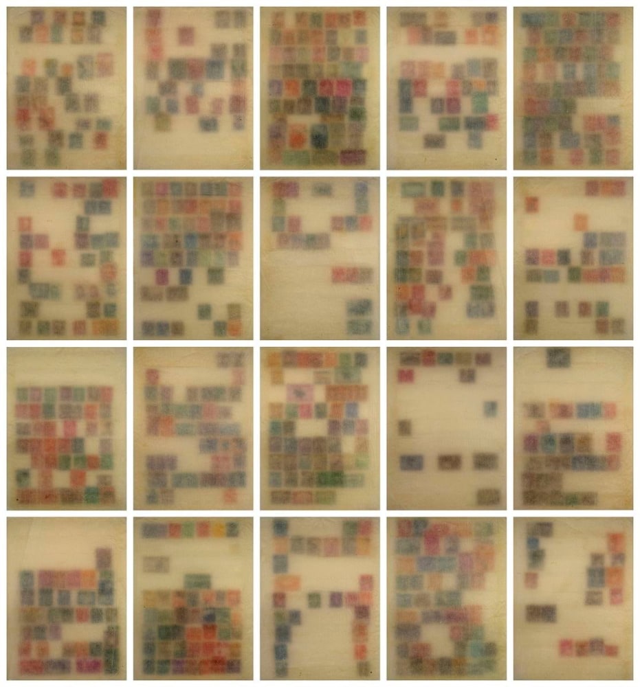 filatelia, 2011

20 digital prints on photographic paper; wooden shelves

1 x 9.4 x 3.7 in. each

&amp;nbsp;