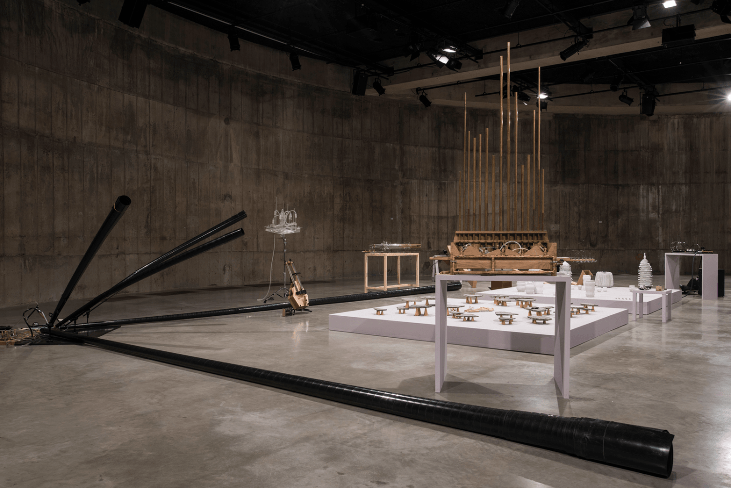 installation view of the reverse collection 2014 -2016 at the tanks, tate modern, london, 2016