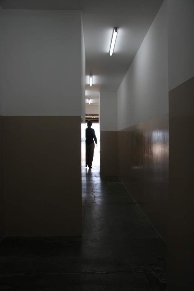 	monika sosnowska, installation view of oficina para proyectos de arte (opa), 2005