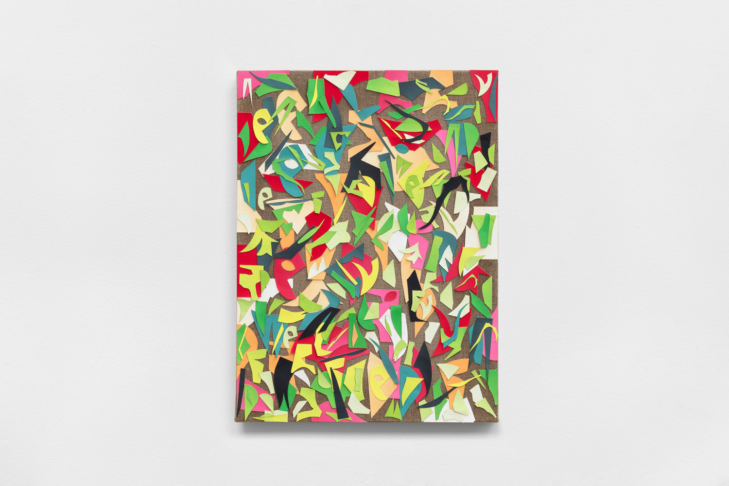 Carlos Amorales, Jungla de estrellas (Star Jungle) 14, 2020
Collage. Painted cardboard cutouts glued on linen