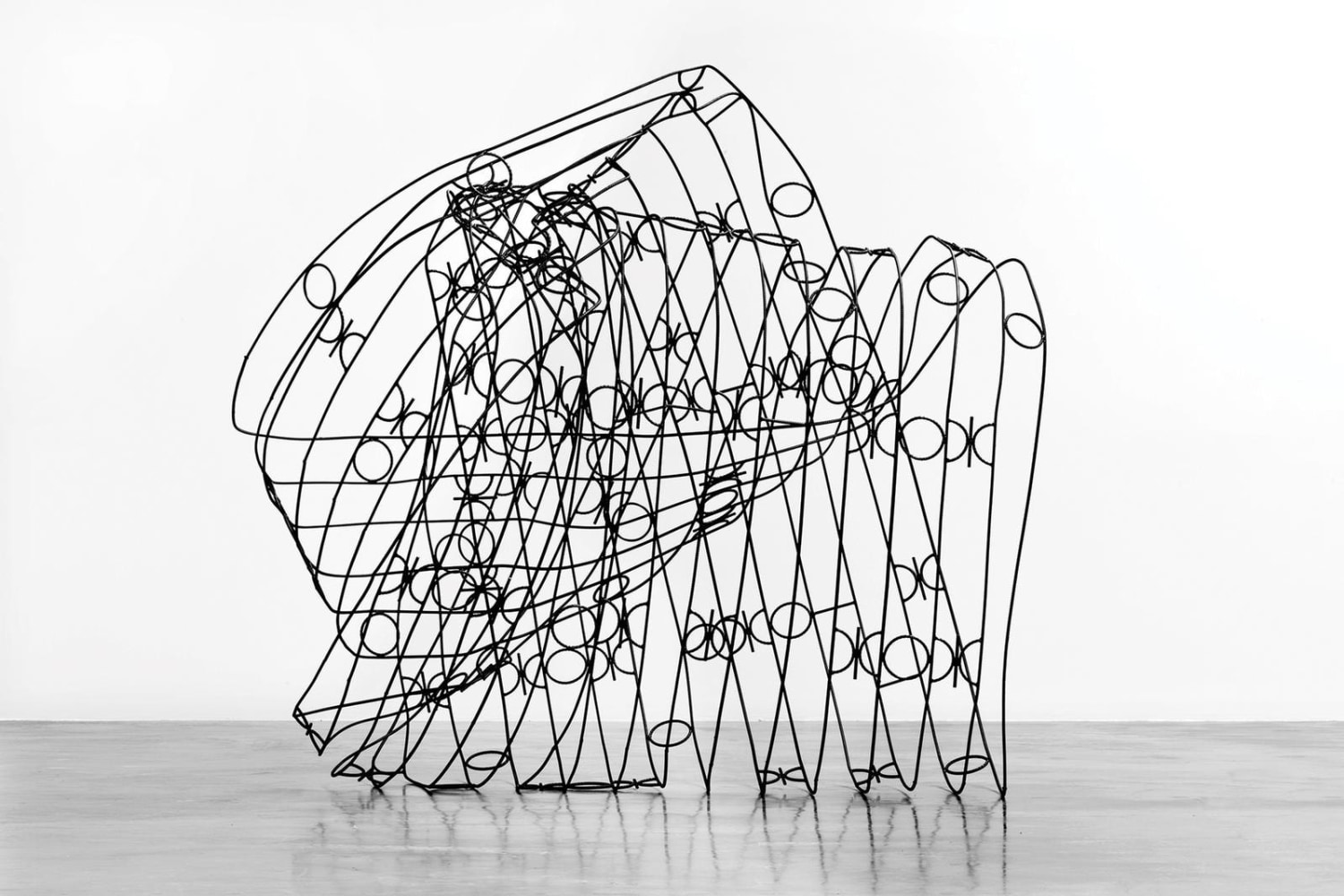 the fence 2, 2011

painted rebar

91.34 x 100.79 x 74.8 in.

&amp;nbsp;

&amp;nbsp;