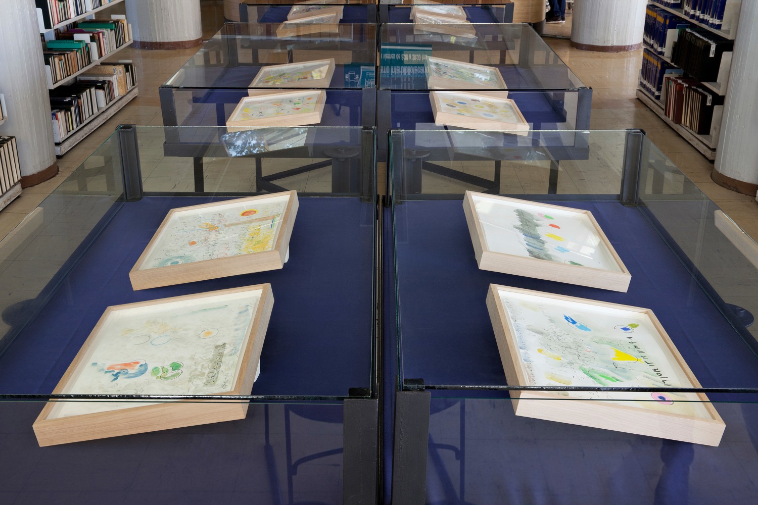 etel adnan, album &amp;agrave; dessins, central library, universidad nacional aut&amp;oacute;noma de m&amp;eacute;xico, mexico city, 2017