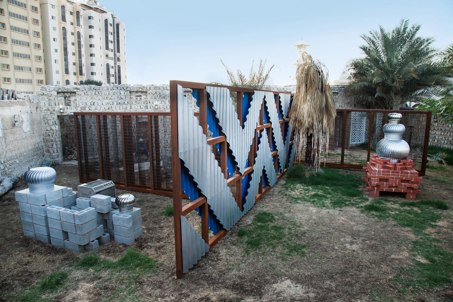an opaque wind, 2015

site-specific installation

variable dimensions

installation view of&amp;nbsp;the past, the present, the possible,&amp;nbsp;sharjah biennial 12, bait al aboudi, sharjah, united arab emirates, 2015

photo: deema shahin, 2015

&amp;nbsp;