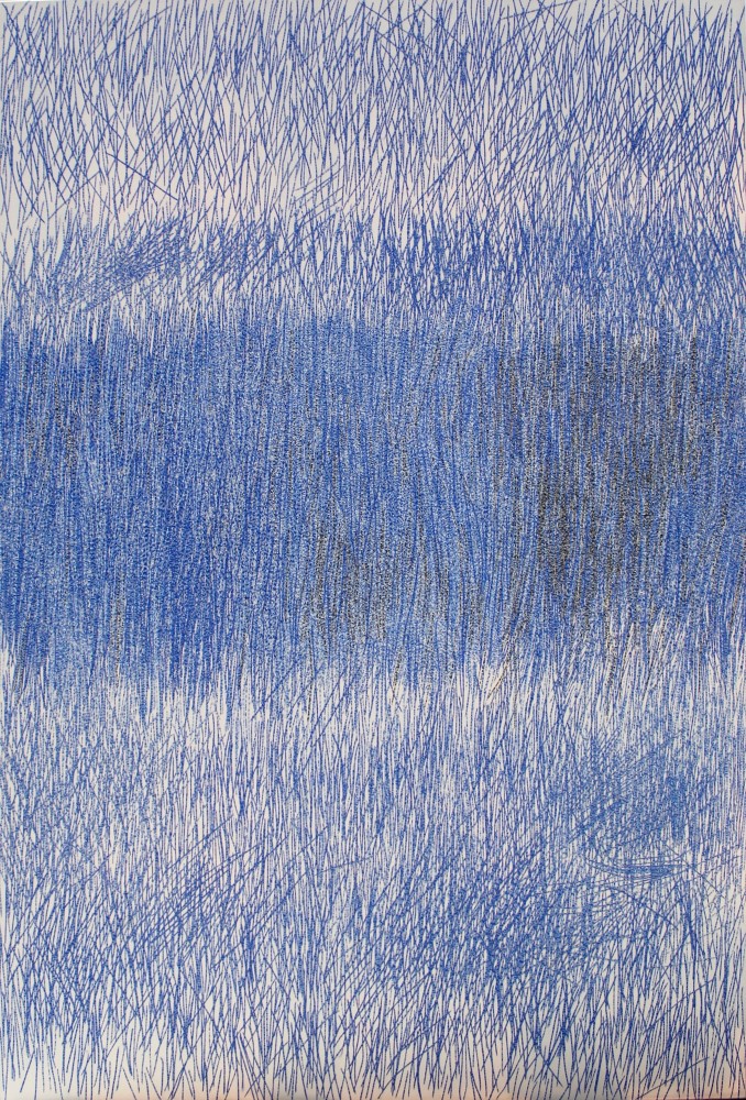 vacunaci&amp;oacute;n global (global baccination), 2021. acryilic and tempera on hand-cut mattress fabric strips glued with vinyl adhesive on canvas. 106 1/4 x 70 7/8 in. (270 x 180 cm) &amp;copy; marta minuj&amp;iacute;n