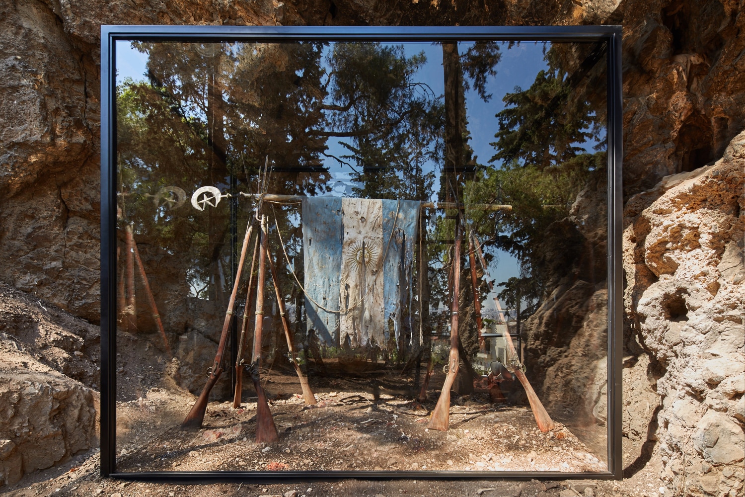 the theater of disappearance, 2017
installation view at national observatory of athens, hill of the nymphs, 2017