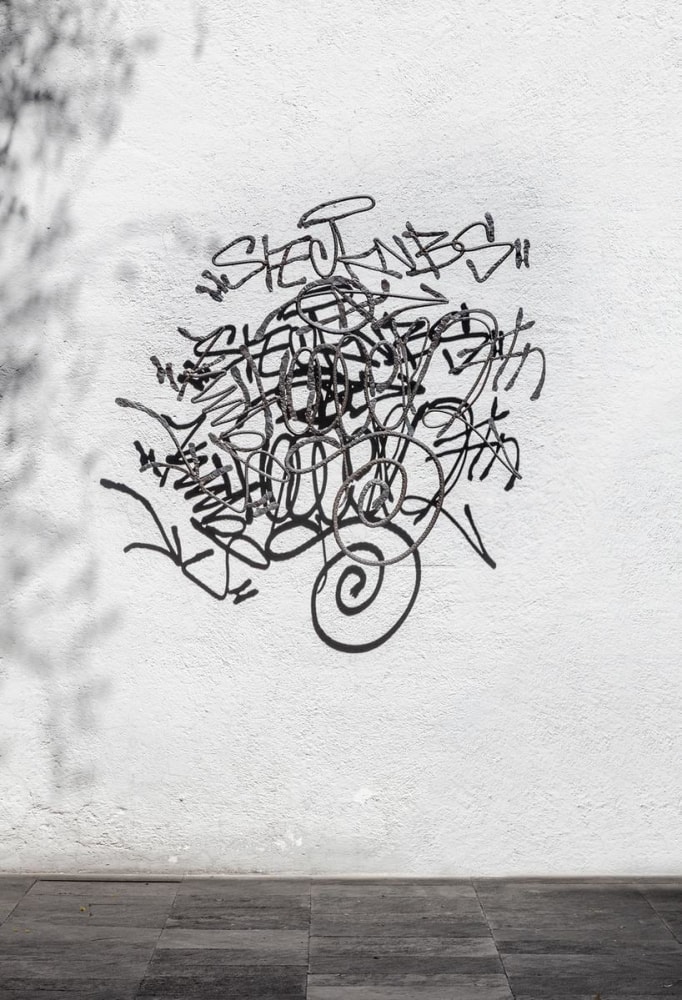 	dami&amp;aacute;n ortega	physical graffiti 5, 2015	installation view of xyla&amp;ntilde;ynu. taller de los viernes, kurimanzutto, mexico city, 2016