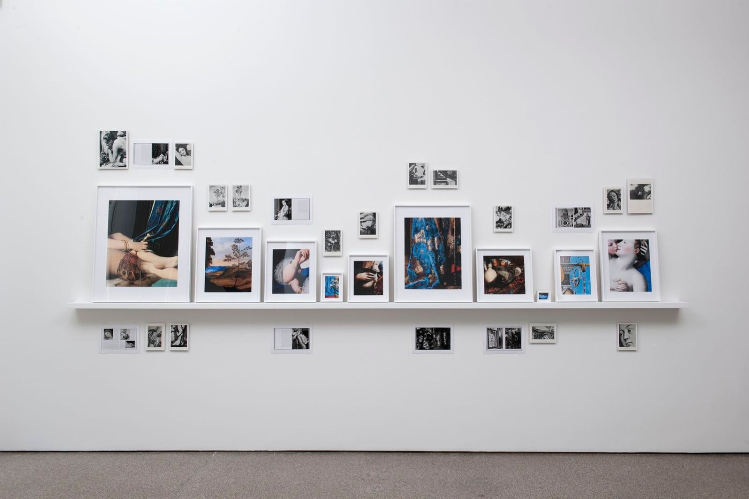 (d&amp;eacute;tail): blue, 2013

digital prints, book pages, wooden shelf

59 x 222.8 in.

&amp;nbsp;
