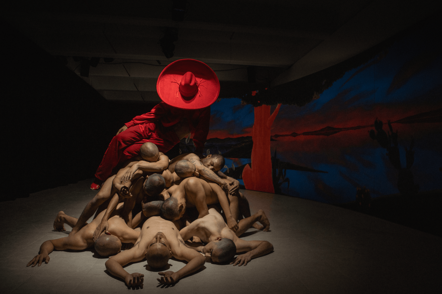 performance documentation of paisajes, galería karen huber, mexico city, 2022