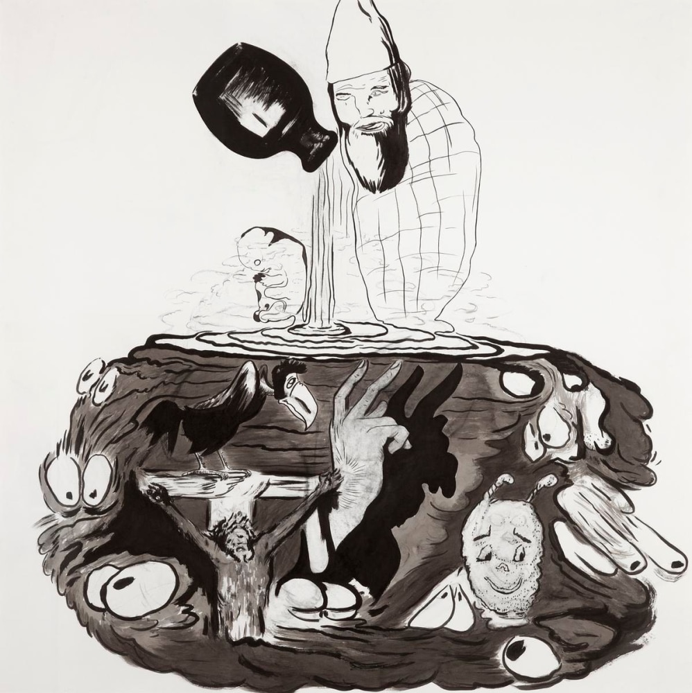soup, cosmos and tears vs the detroit kid I (homenaje a mike kelley), 2012

carboncillo, l&amp;aacute;piz y tinta china sobre papel&amp;nbsp;

121 x 121 cm

&amp;nbsp;

&amp;nbsp;