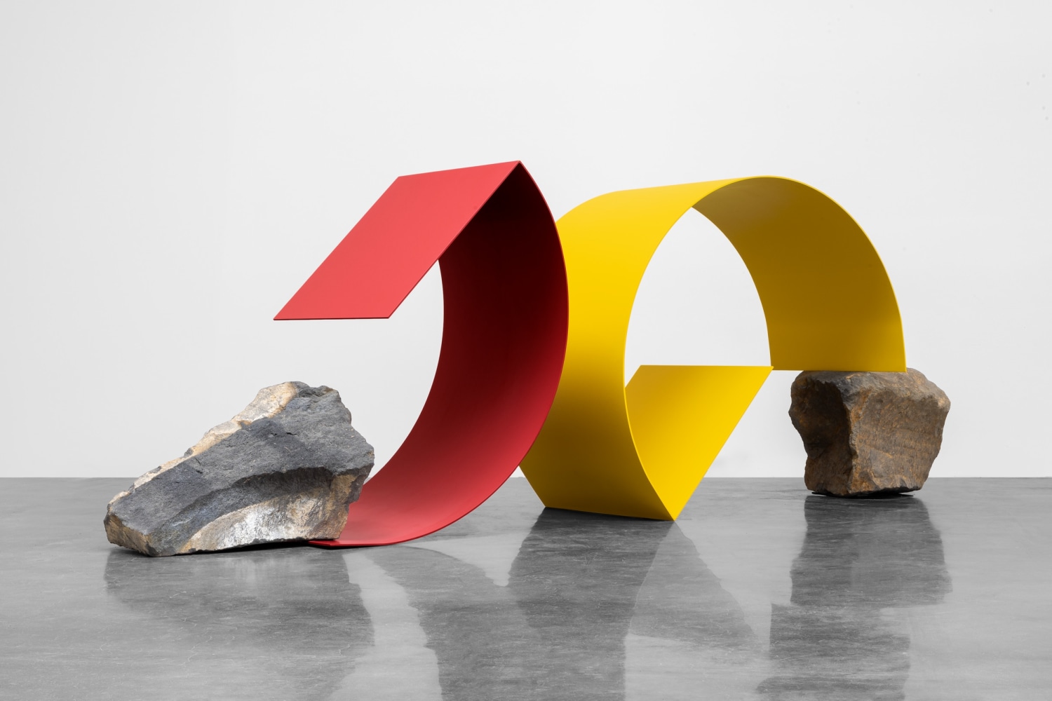 preemptive forms, 2023
Powder coated steel, rocks
Installed: 153 x 455 x 90 cm