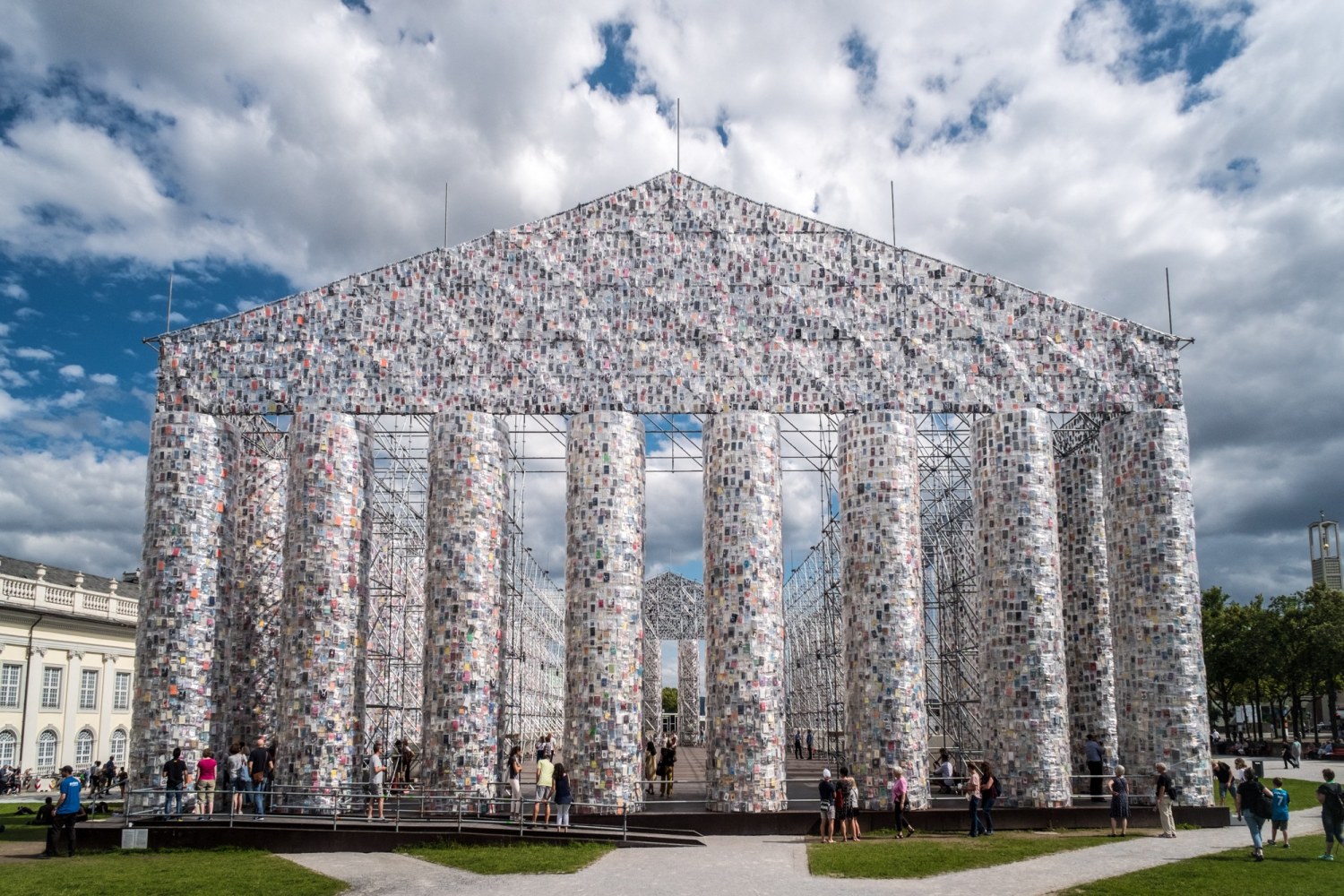 el parten&amp;oacute;n de los libros (the parthenon of books), 2017, in friedrichsplatz, kassel, as part of documenta 14, june 10 - september 17, 2017. &amp;copy; marta minuj&amp;iacute;n
