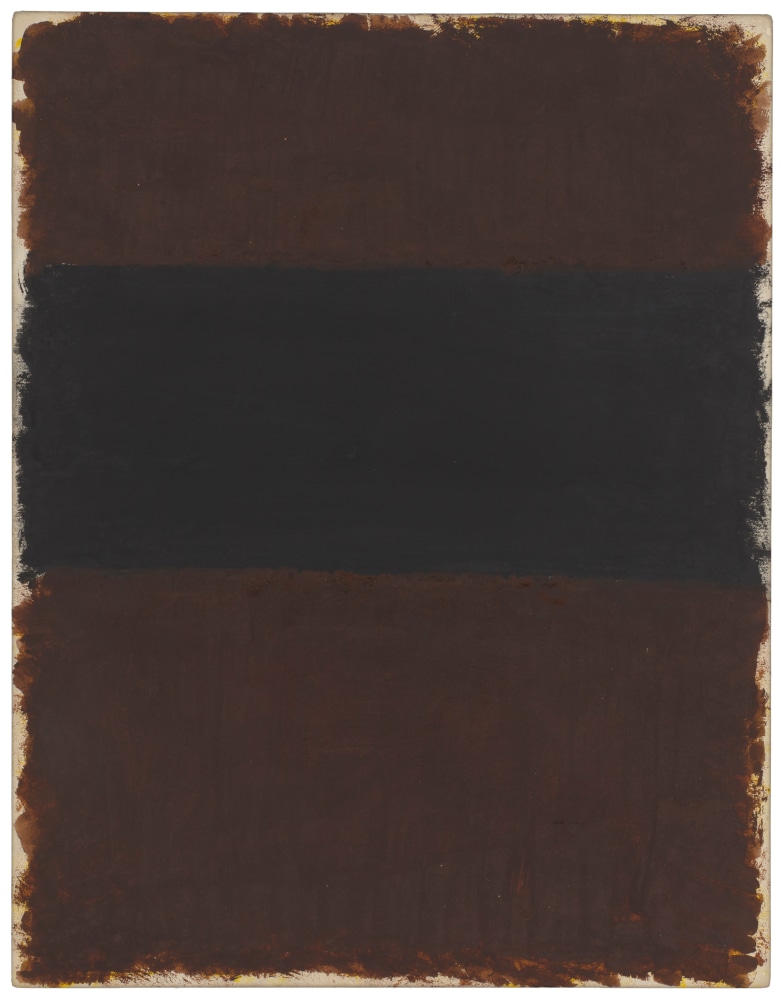 Mark Rothko&amp;nbsp;

Untitled (Brown and Black)

1968&amp;nbsp;

acrylic on paper mounted on board&amp;nbsp;

33 1/4 x 25 3/4 inches (84.5 x 65.4 cm)&amp;nbsp;

&amp;copy; 2020 by Kate Rothko Prizel and Christopher Rothko

&amp;nbsp;