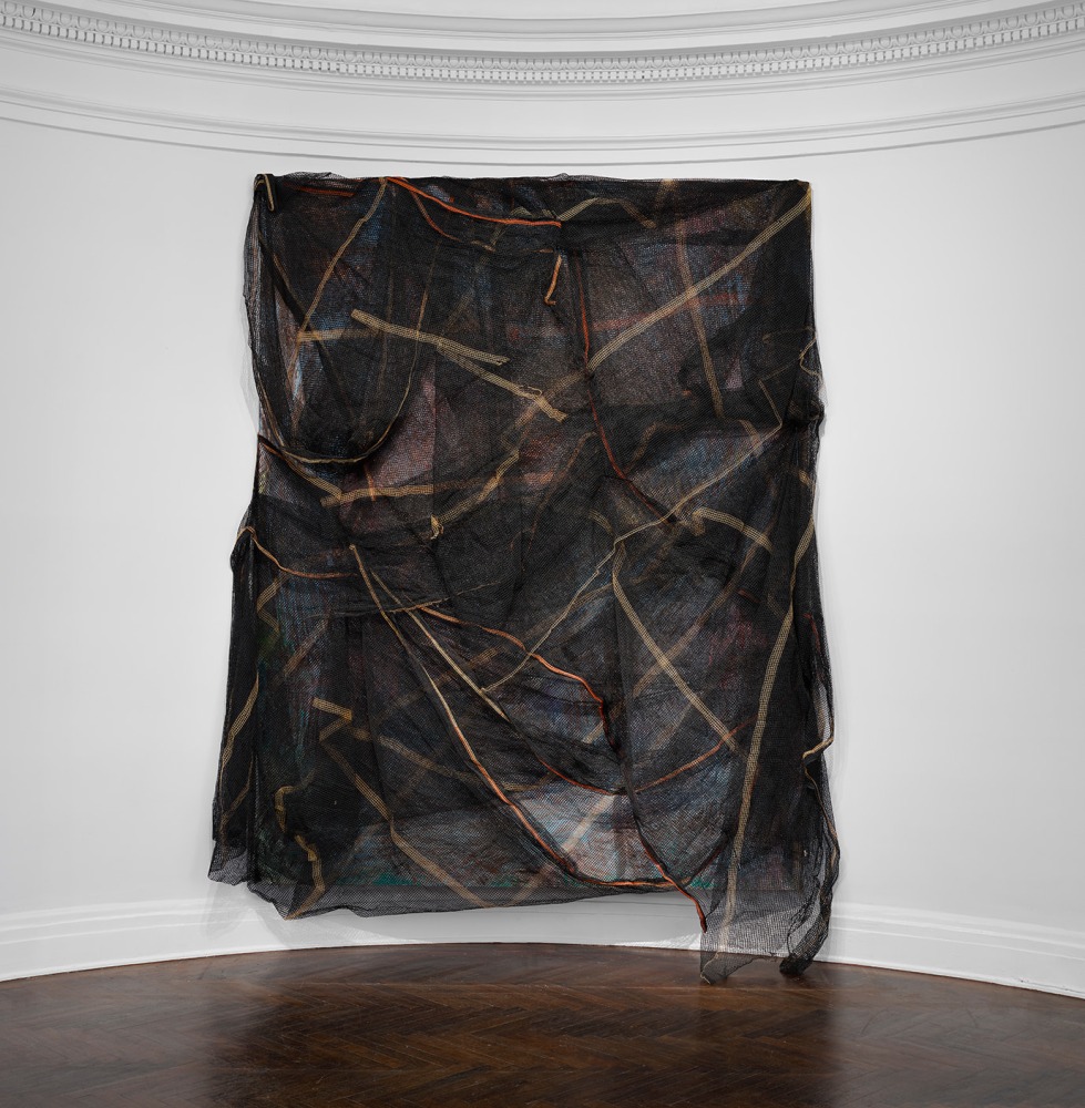DAVID HAMMONS

Untitled

2014

acrylic and tarp on canvas

canvas size: 108 x 84 inches (274.3 x 213.4 cm)&amp;nbsp;