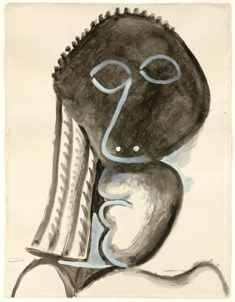 Pablo Picasso

T&amp;ecirc;te

June 29, 1972

india ink wash and gouache on paper

25&amp;nbsp;⅞ x 19&amp;nbsp;&amp;frac34; inches (65.7 x 50.2 cm)