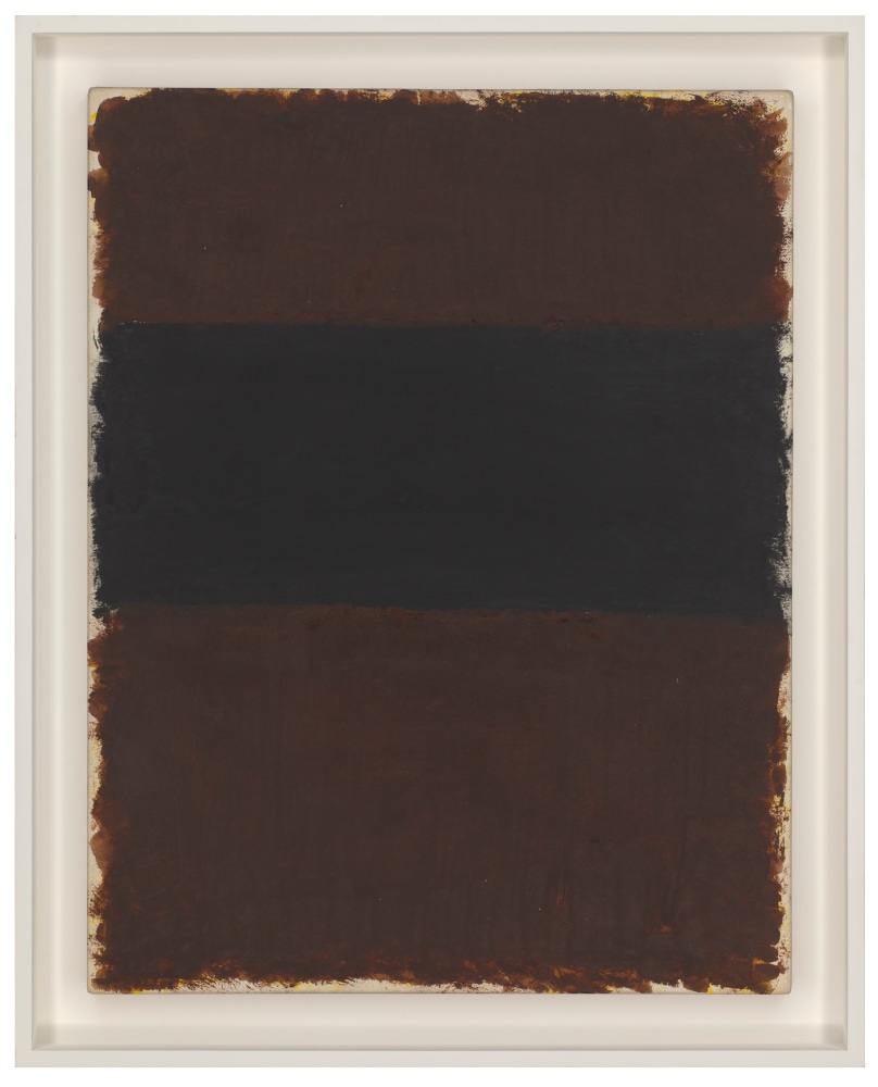 Mark Rothko

Untitled (Brown and Black)

1968

acrylic on paper mounted on board

33 1/4 x 25 3/4 inches (84.5 x 65.4 cm)&amp;nbsp;