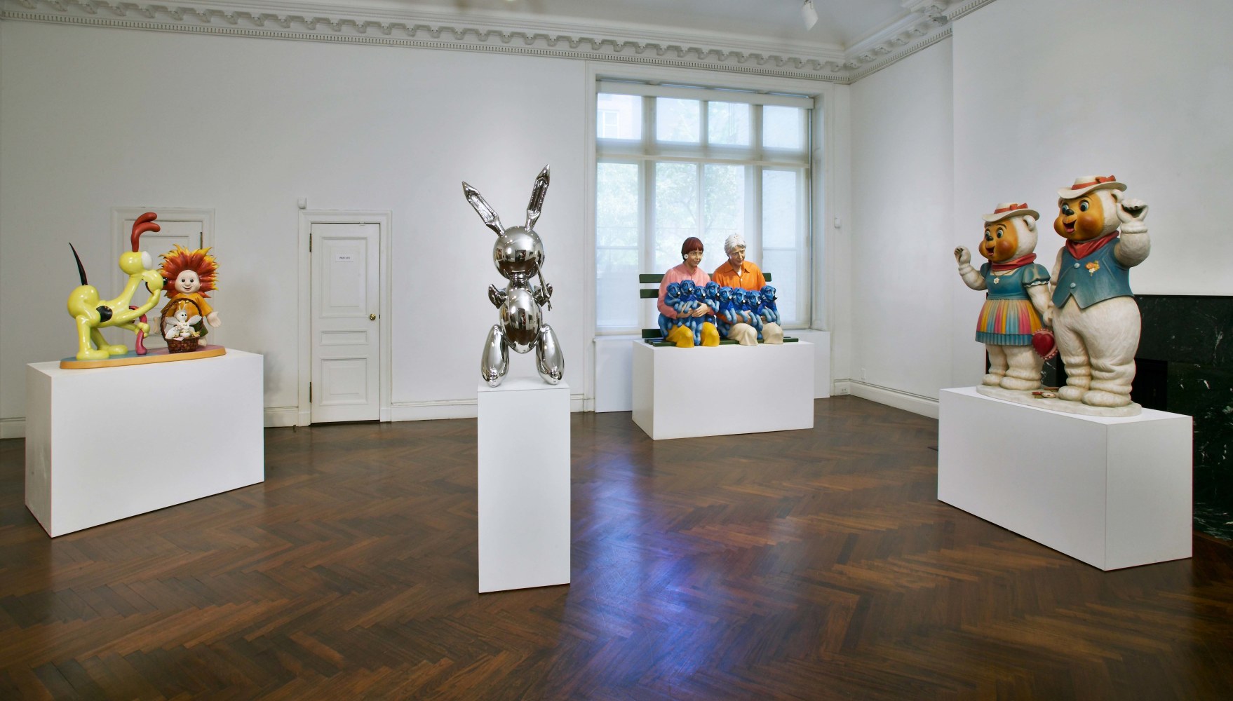 Installation view of&amp;nbsp;Jeff Koons: Highlights of 25 Years&amp;nbsp;at Mnuchin Gallery, April 7 - June 5, 2004. Photography by Tom Powel Imaging.