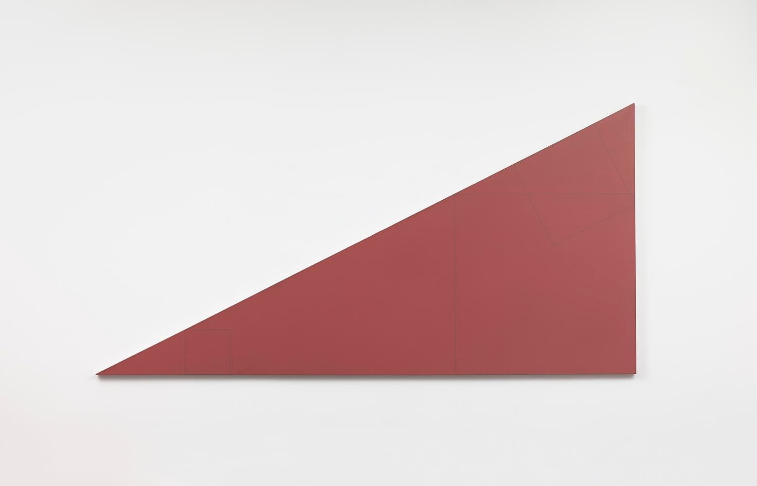 Robert Mangold
Three Squares Within a Triangle
1975-76
acrylic and graphite on canvas
72 x 144 inches (182.9 x 365.8 cm)