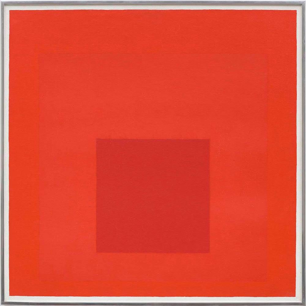 Josef Albers Study for Homage to the Square 1967 oil on masonite 24 x 24 inches (61 x 61 cm)  Private collection