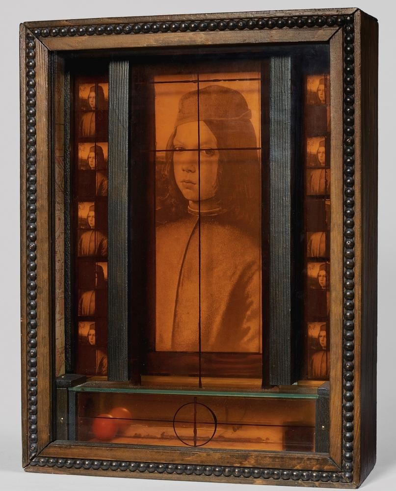 Joseph Cornell

Untitled (Medici Series, Pinturicchio Boy)

circa&amp;nbsp;1950

wood box construction

15 3/4 x 12 x 4 inches (40 x 30.5 x 10.2 cm)