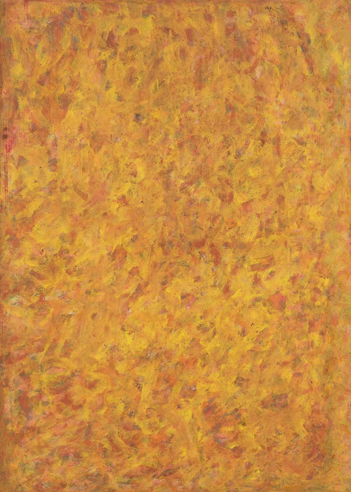 Beauford Delaney

Untitled (Composition in Yellow, Orange and Red

circa 1958 - 59&amp;nbsp;

oil on paper mounted on linen canvas

53 x 38 inches (134.6 x 96.5 cm)