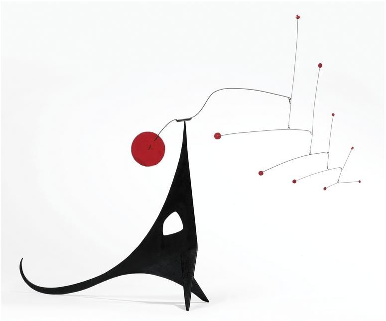 Alexander Calder Red-Eyed Dragon 1950 painted metal and wire 20 x 26 x 4 inches (50.8 x 66 x 10.2 cm)