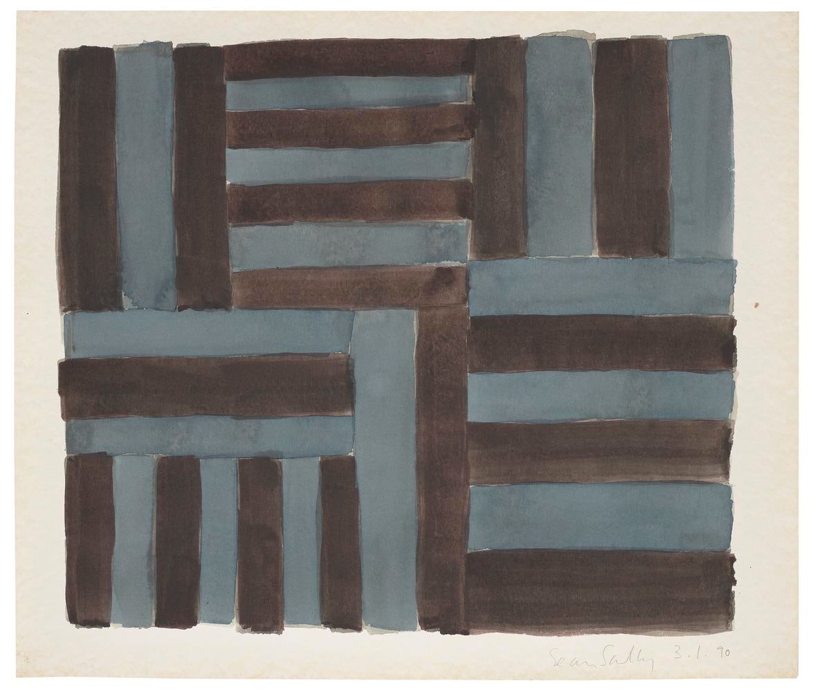 Sean Scully
3.1.90
1990
watercolor on paper
15 x 17 1/2 inches (38.1 x 44.5 cm)