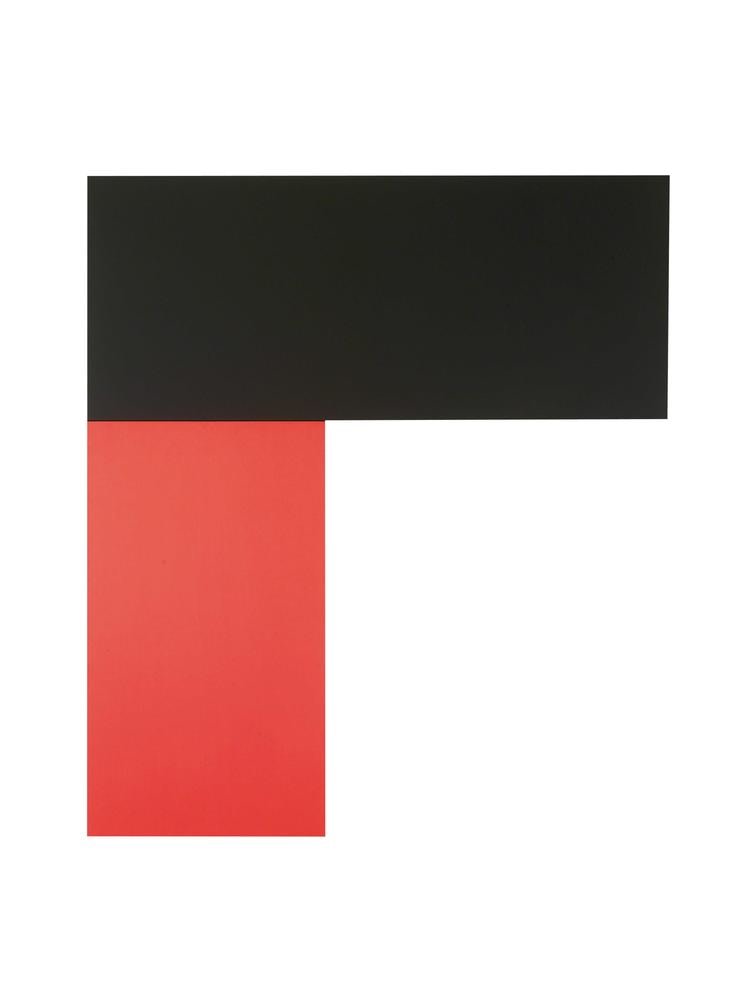 Ellsworth Kelly Chatham X: Black Red 1971 oil on canvas 108 x 95 3/4 inches (274.3 x 243.2 cm)  Private collection