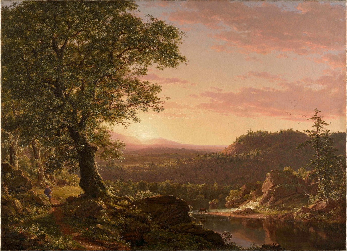 Frederic Edwin Church

July Sunset

1847

oil on canvas&amp;nbsp;

29 x 40 1/2 inches (73.7 x 102.9 cm)&amp;nbsp;