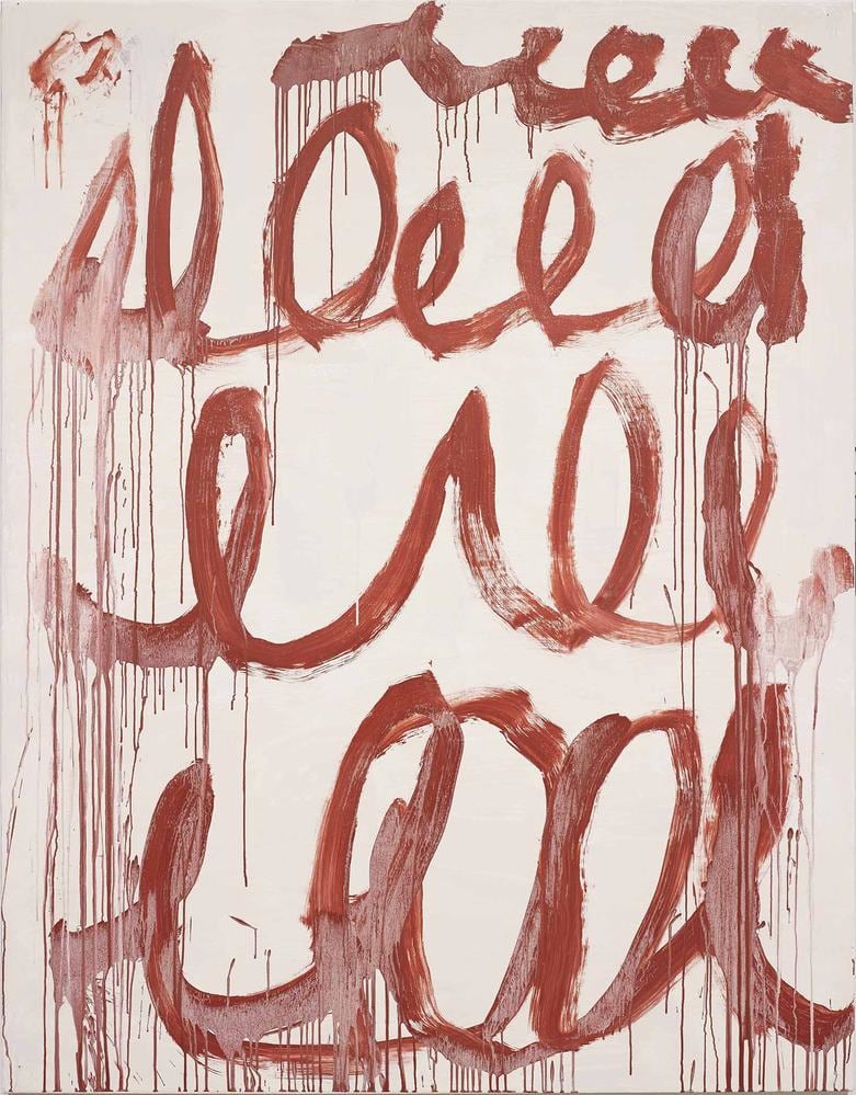Cy Twombly Untitled 2006 acrylic on canvas 84 5/8 x 66 1/8 inches (214.9 x 168 cm)  Private collection