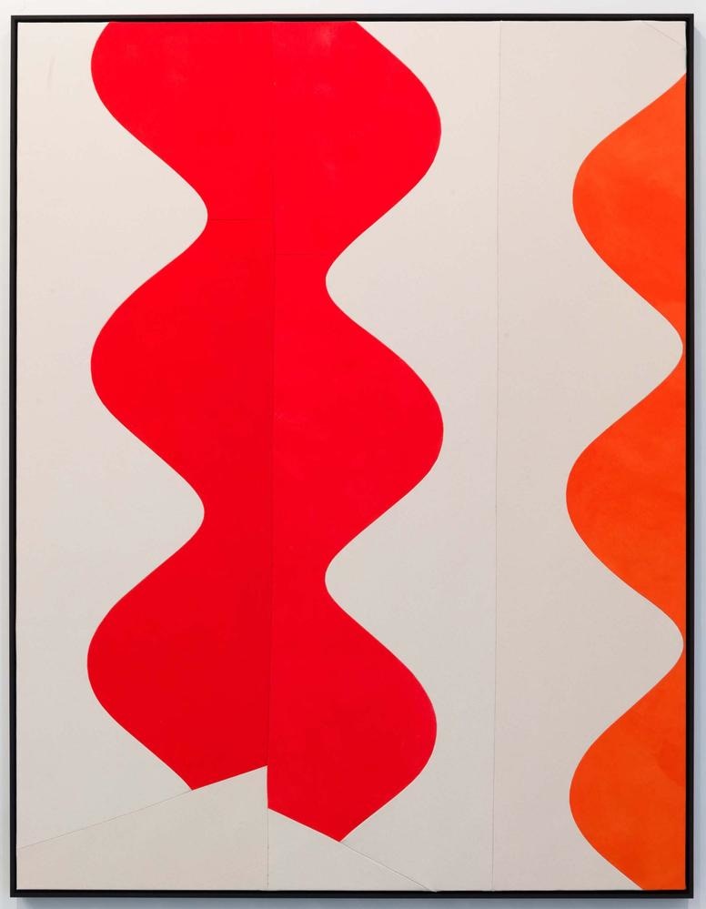 Sarah Crowner The Wave (Urszula) 2014 acrylic on sewn canvas with painted wooden frame 78 x 60 inches (198.1 x 152.4 cm)