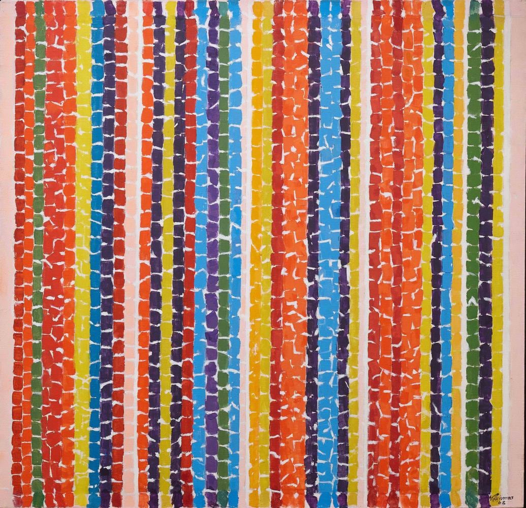 Alma Thomas

Nature&amp;#39;s Red Impressions

1968

acrylic on canvas

51 x 49 1/2 inches (129.5 x 125.7 cm)

George Washington University Collection, Courtesy of the Luther W. Brady Art Gallery
