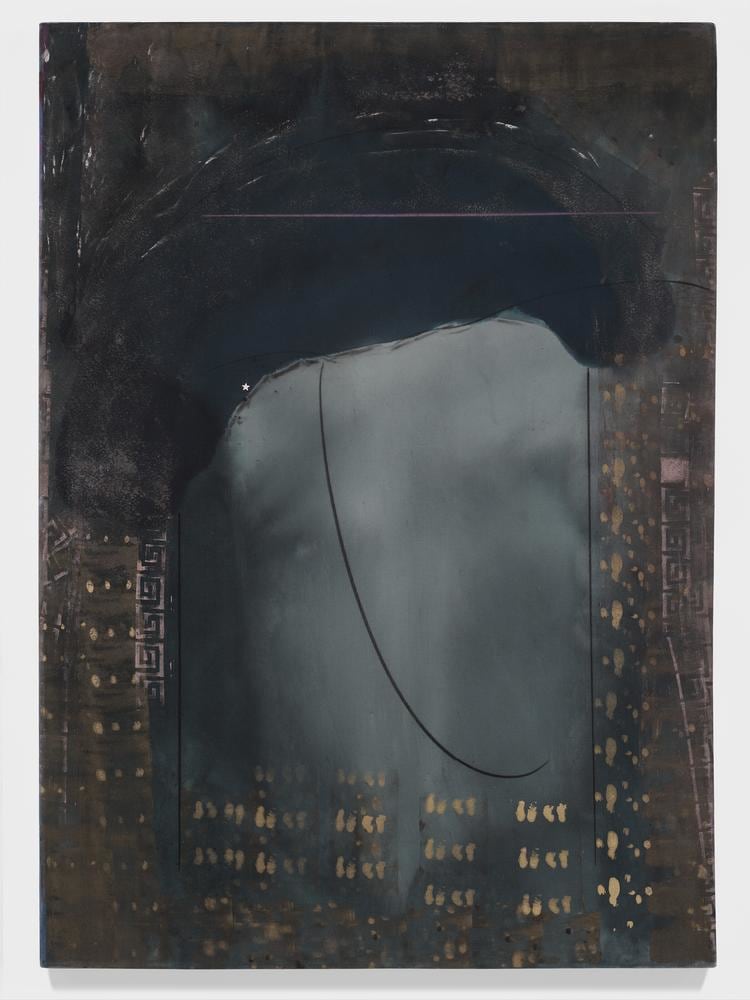 Mary Lovelace O&amp;#39;Neal

Nemesio&amp;#39;s Black Showers

circa&amp;nbsp;early 2000s

mixed media on canvas

84 x 60 inches (213.4 x 152.4 cm)&amp;nbsp;